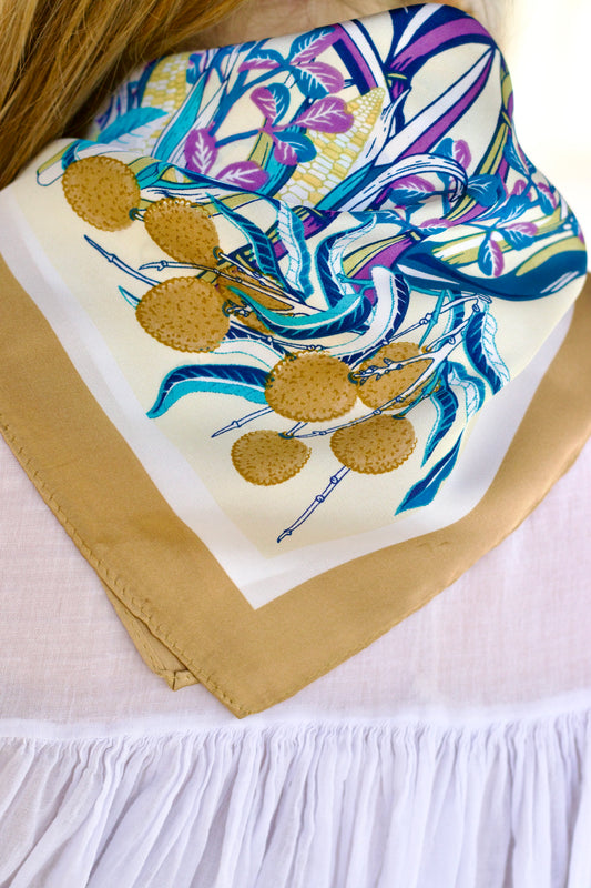 Foulard à motifs Calia taupe