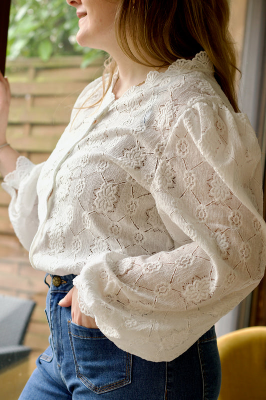 Chemisier à broderies Alva