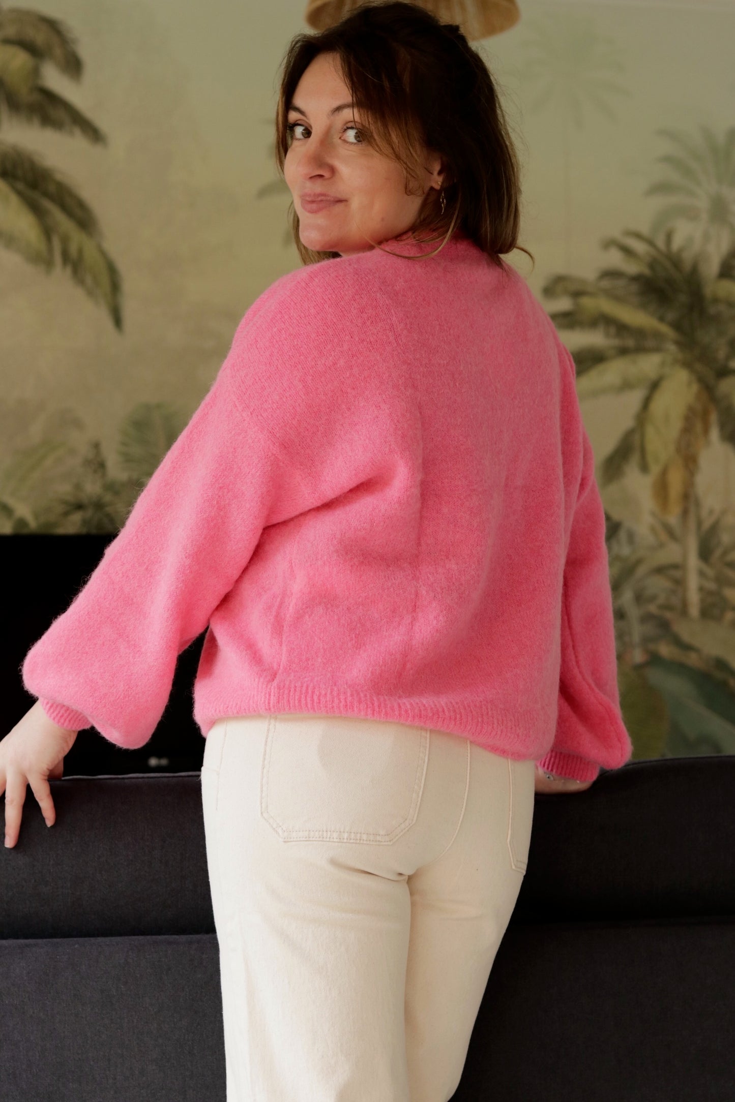 Cardigan Vera rose fuchsia