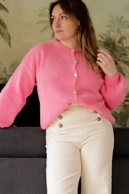 Cardigan Vera rose fuchsia