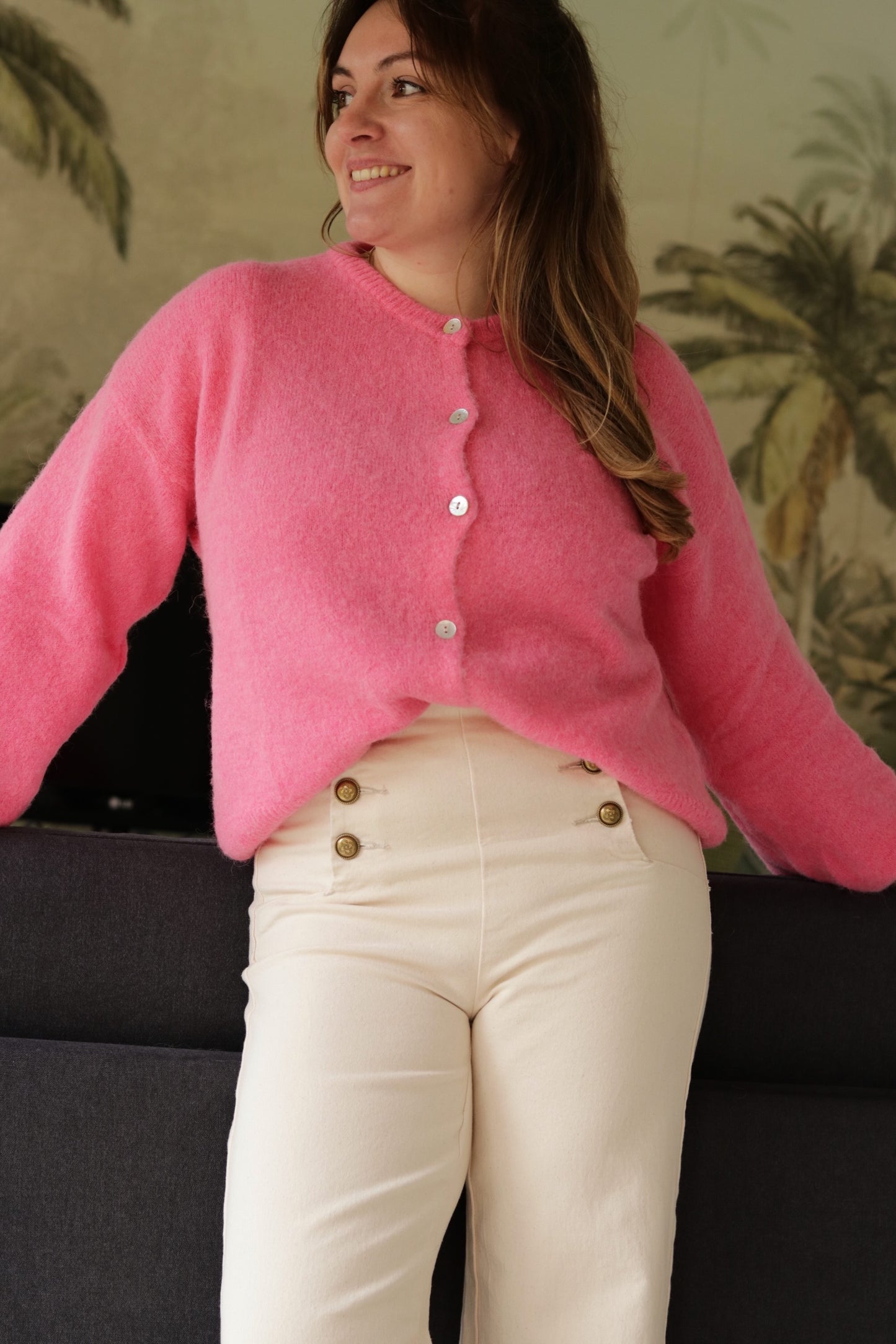 Cardigan Vera rose fuchsia