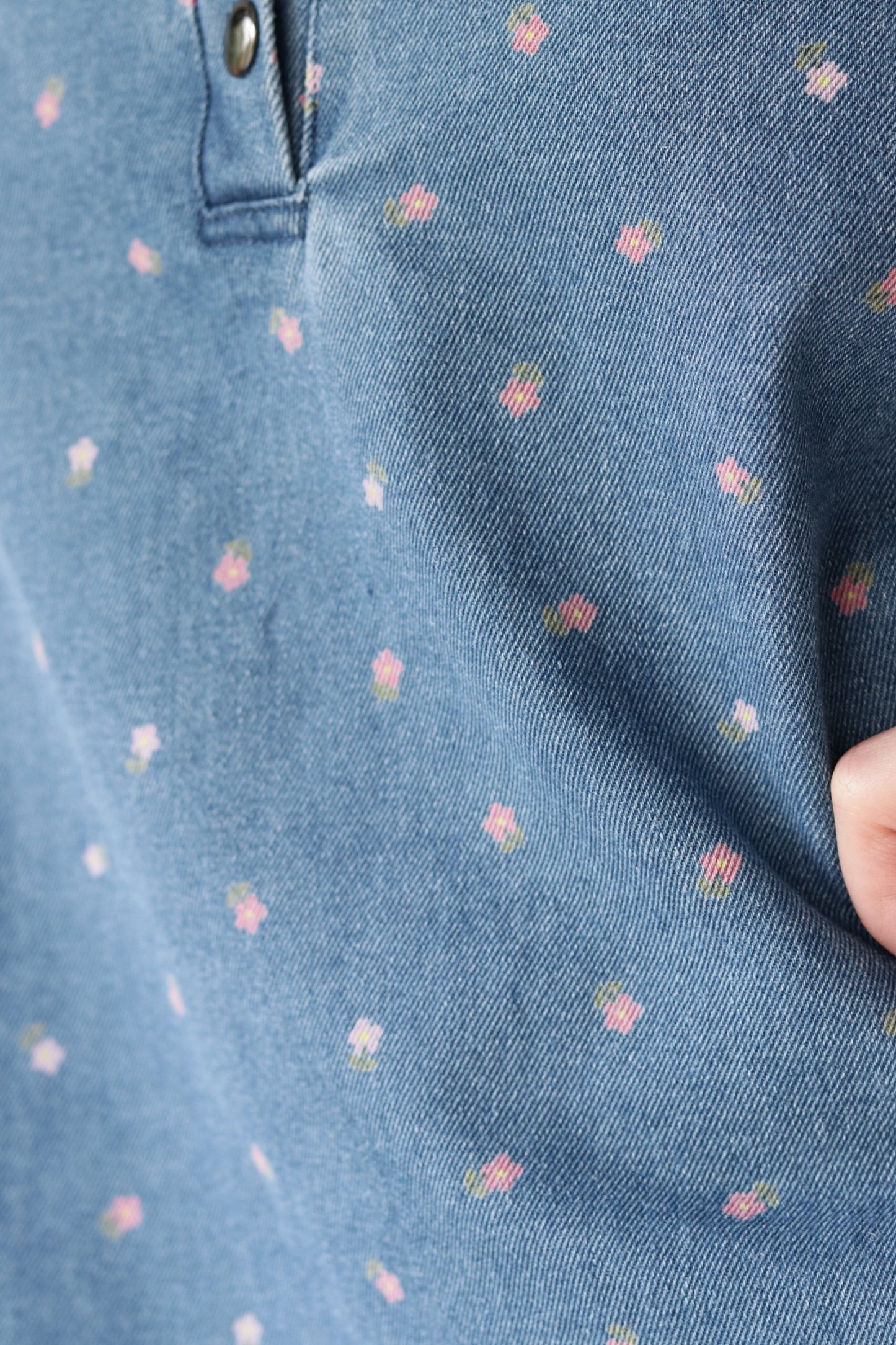 Robe en jean Nova à motif fleuri