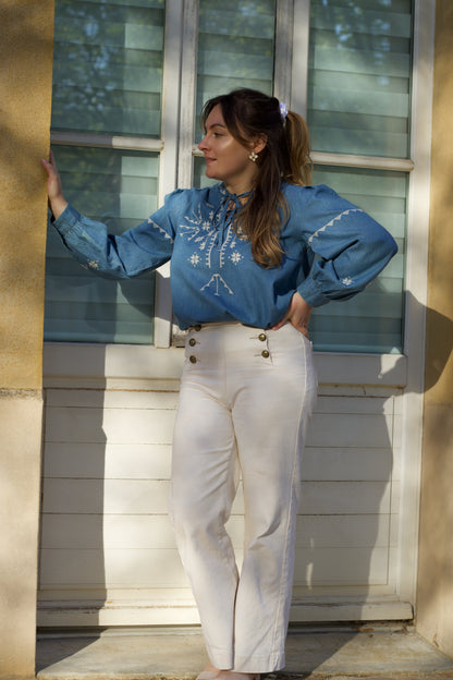 Blouse à broderies Serra
