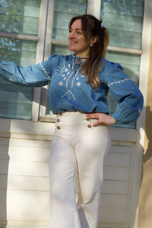 Blouse à broderies Serra