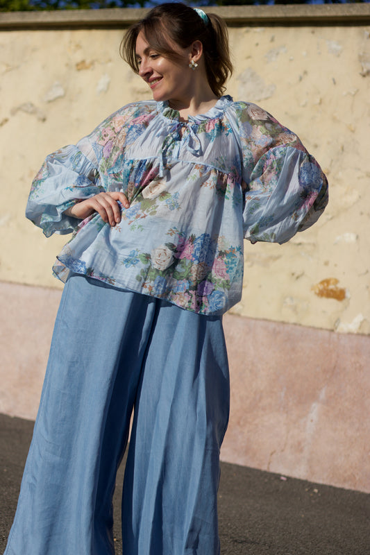 Blouse bleue Sienna